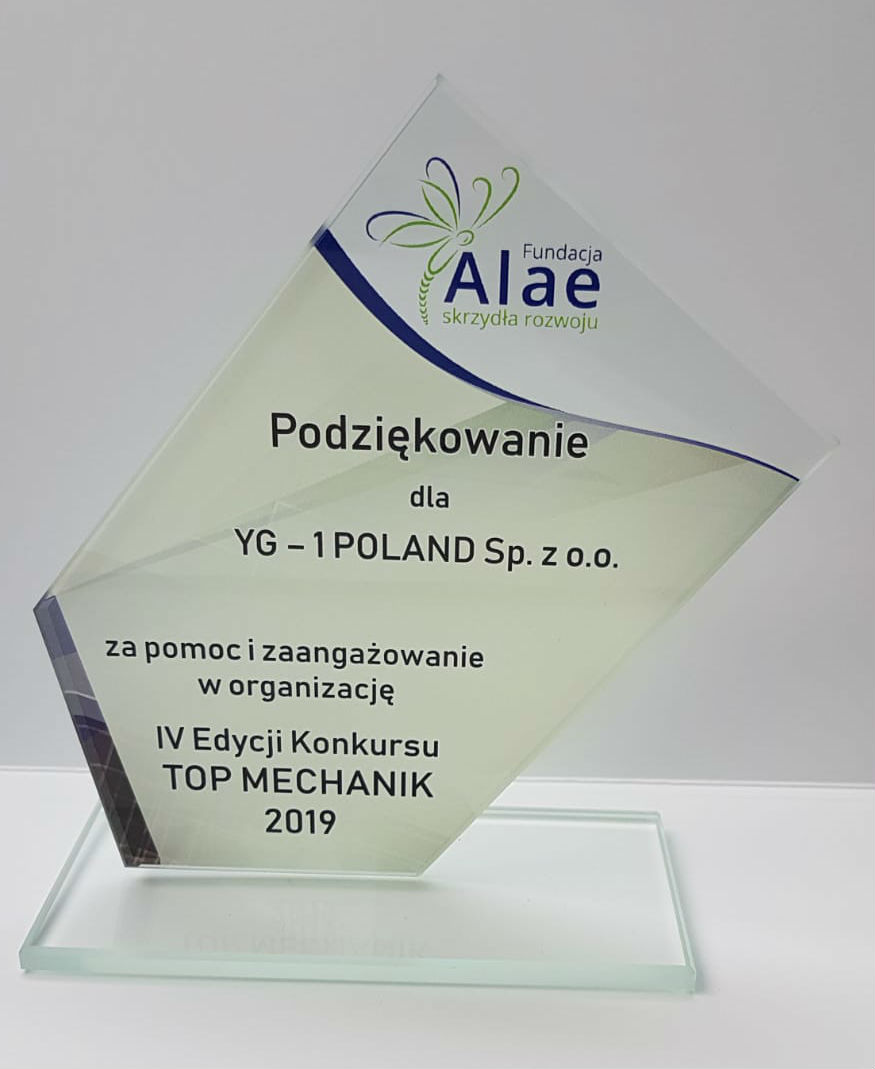 Gala rozdania nagród IV edycji konkursu TOP-MECHANIK - YG-1