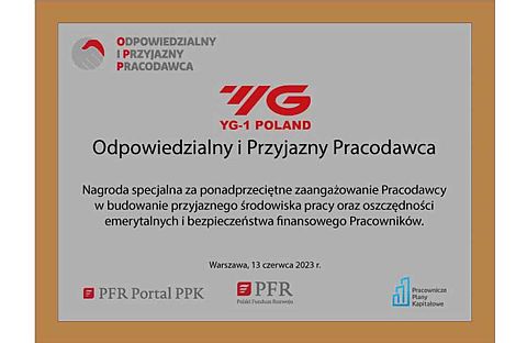 Wyróżnienie dla YG-1 Poland - 